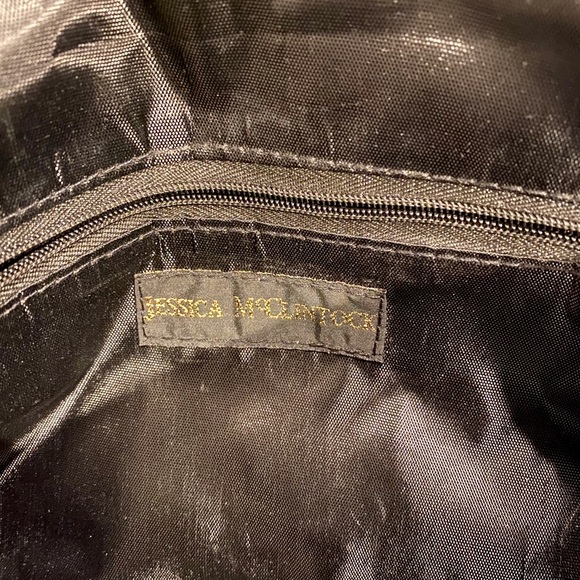 JESSICA MCCLINTOCK Black Patent Envelope Clutch - Picture 5 of 5